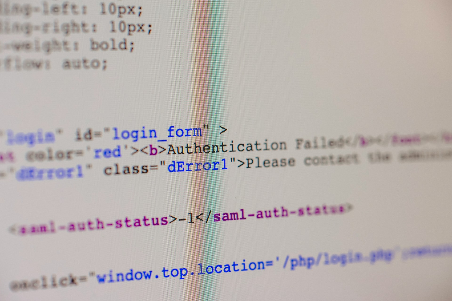 Authentication and security codes on a device screen